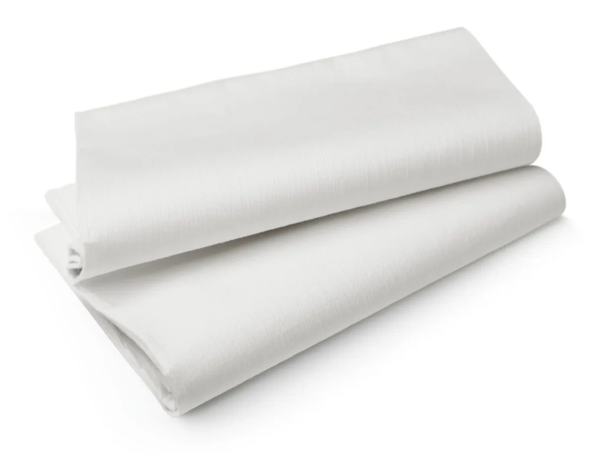 DUNI Nappe blanc non tissé 180x127 cm Evolin (25 pièces) New