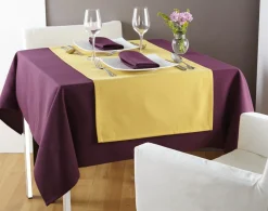 Nappe carré violet polyester Signature - DENANTES Clearance