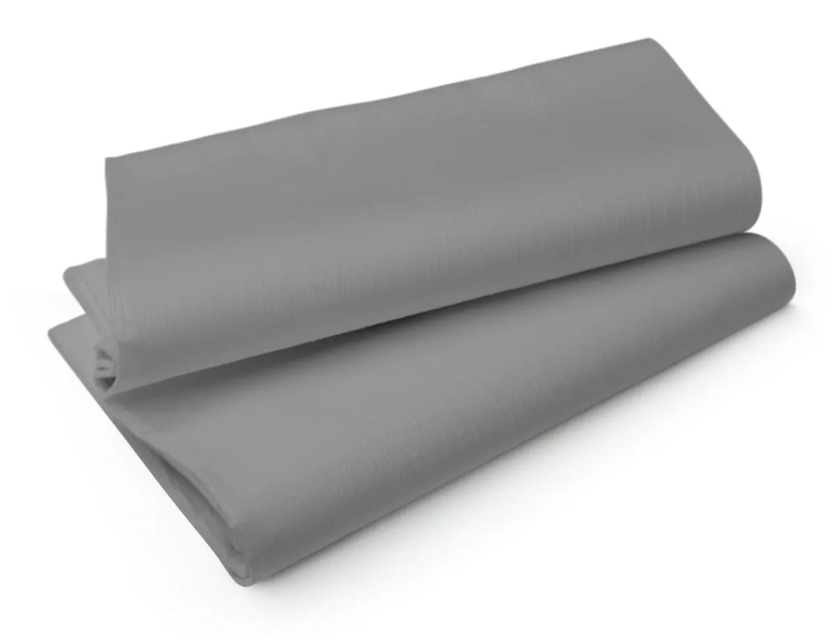 DUNI Nappe gris non tissé 180x127 cm Evolin (25 pièces) New