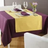 DENANTES Nappe rectangulaire beige polyester Signature Hot