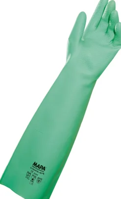 Paire de gants longue manchette vert 9 Ultranitril 480 - MAPA Hot