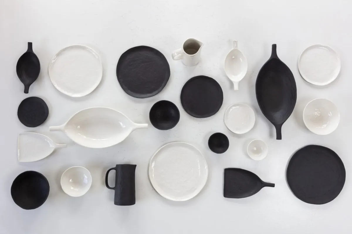 REVOL Palette porcelaine culinaire Noir brut 36x21x8,5 cm Yli New