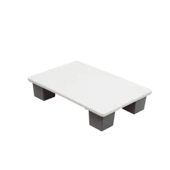 Palette rectangulaire blanc plastique 40x60x11 cm 500 kg - GILAC