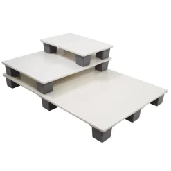 Palette rectangulaire blanc plastique 120x80x11 cm 500 kg - GILAC New