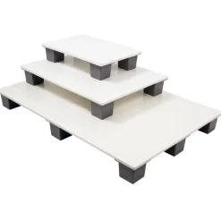 GILAC Palette rectangulaire blanc plastique 60x80x11 cm 500 kg Clearance