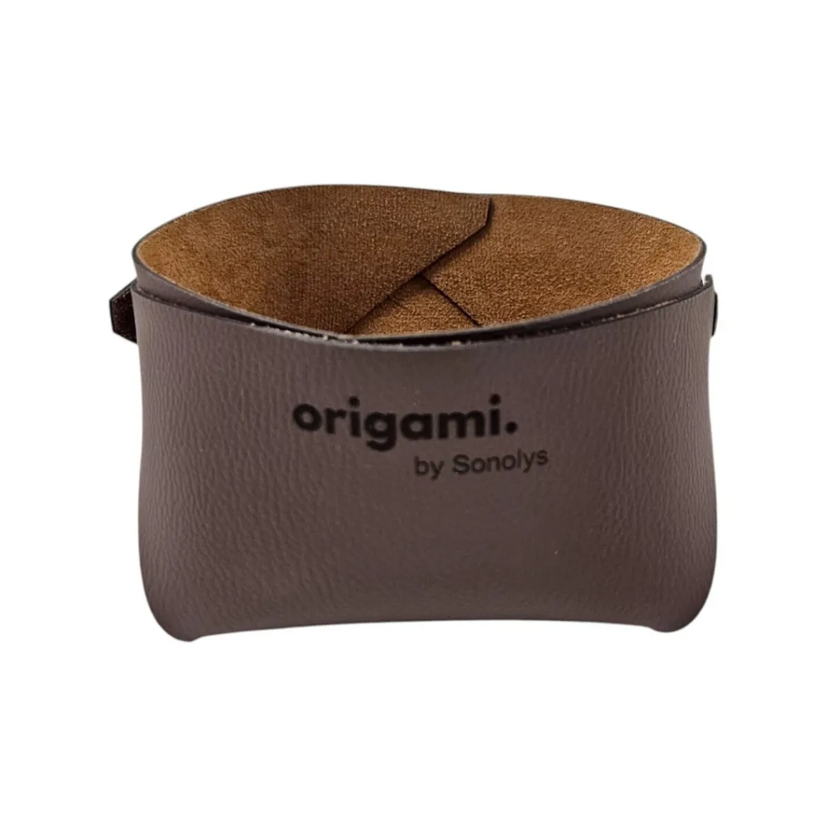 Panier carré chocolat PVC 13x13x8 cm Origami - SONOLYS Best