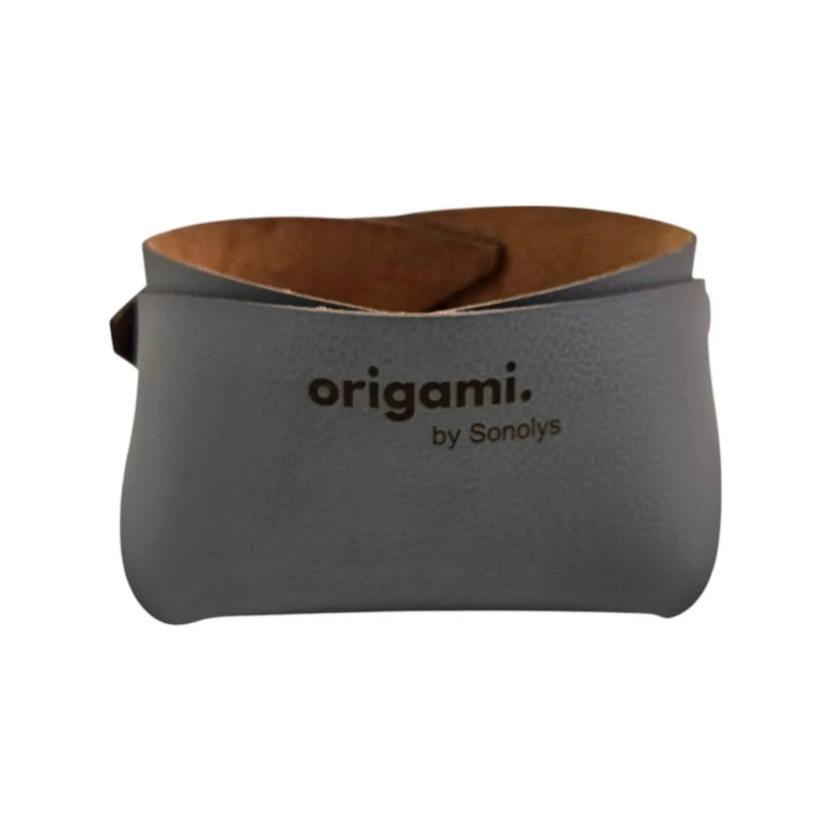 Panier carré gris PVC 13x13x8 cm Origami - SONOLYS Online
