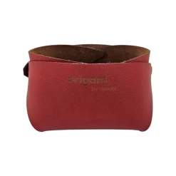 Panier carré rouge PVC 13x13x8 cm Origami - SONOLYS Outlet