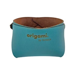 SONOLYS Panier carré vert émeraude PVC 13x13x8 cm Origami Clearance