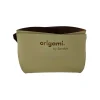Panier carré vert tilleul PVC 13x13x8 cm Origami - SONOLYS Best