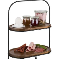 Panière de buffet noir métal 31 cm - APS