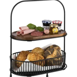 Panière de buffet noir métal 31 cm - APS