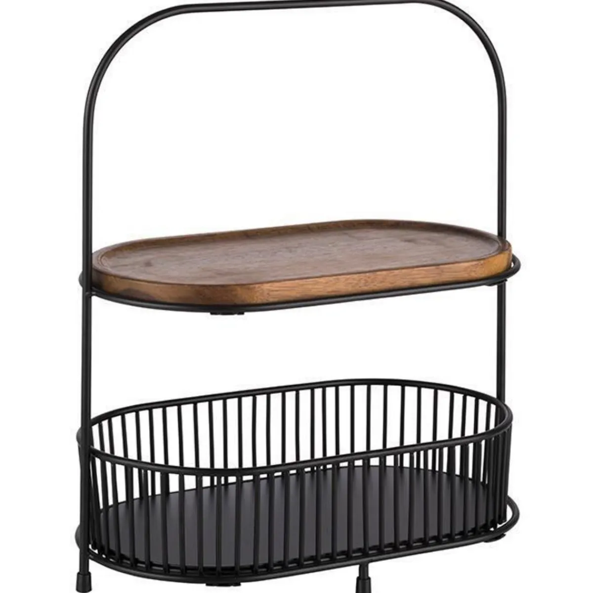 Panière de buffet noir métal 31 cm - APS