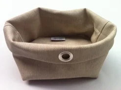 Panière rond beige PVC 12,5x9x11 cm Sonoclean - SONOLYS Outlet