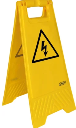 PROBBAX Panneau avertissement danger électrique rectangulaire jaune 28 cm Outlet