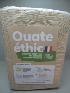 Paquet de 400 serviettes kraft ouate de cellulose 29x29 cm - MANUFACTURE DE L'EPHEMERE