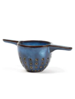 SERAX Passoire à thé rond bleu foncé émaillé grès émaillé 14 cm Pure Blue Clearance