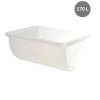 Patière Sans couvercle blanc plastique 93x67x41,1 cm 170 L fond plein parois pleines - GILAC Discount