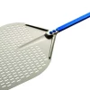 GI METAL Pelle à pizza perforée aluminium anodisé 33x33 cm manche 150 cm Azzurra Hot