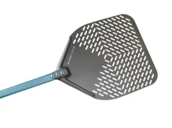 Pelle à pizza perforée aluminium anodisé 33x33 cm manche 150 cm Evoluzione - GI METAL New