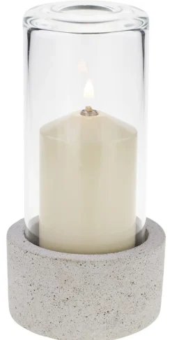 CANDOLA Photophore rond gris Ø 8 cm 15,5 cm Concrete Best
