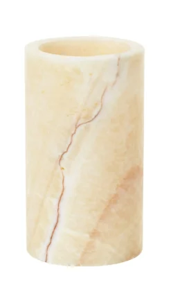 Photophore rond ivoire Ø 7 cm 12,5 cm Onyx - DUNI