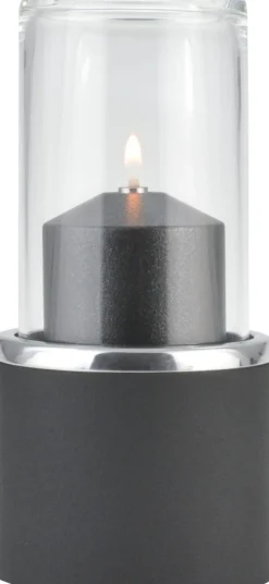 CANDOLA Photophore rond noir Ø 7,3 cm 15,5 cm Tondo Online