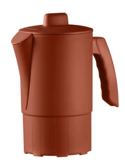 Pichet avec couvercle terracotta fibre végétale 1 L Liliroc - SAINT ROMAIN New