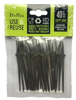 Pic inox 10 cm Happy Hour (40 pièces) - PINTINOX