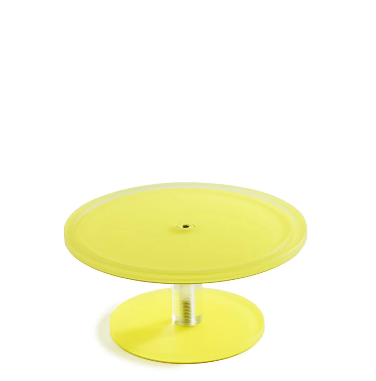 MEALPLAK Piédestal résine Nacryl® jaune Ø 23 cm 11 cm New