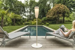 PARANOCTA Pied base pour lampadaire rond ivoire Ø 38 cm New