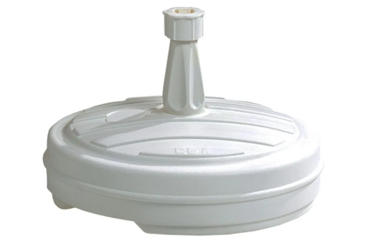 Aucune Pied de parasol rond blanc Clearance