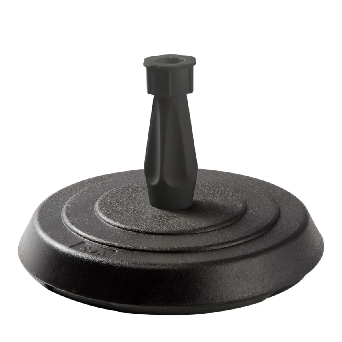 Aucune Pied de parasol rond gris foncé Best