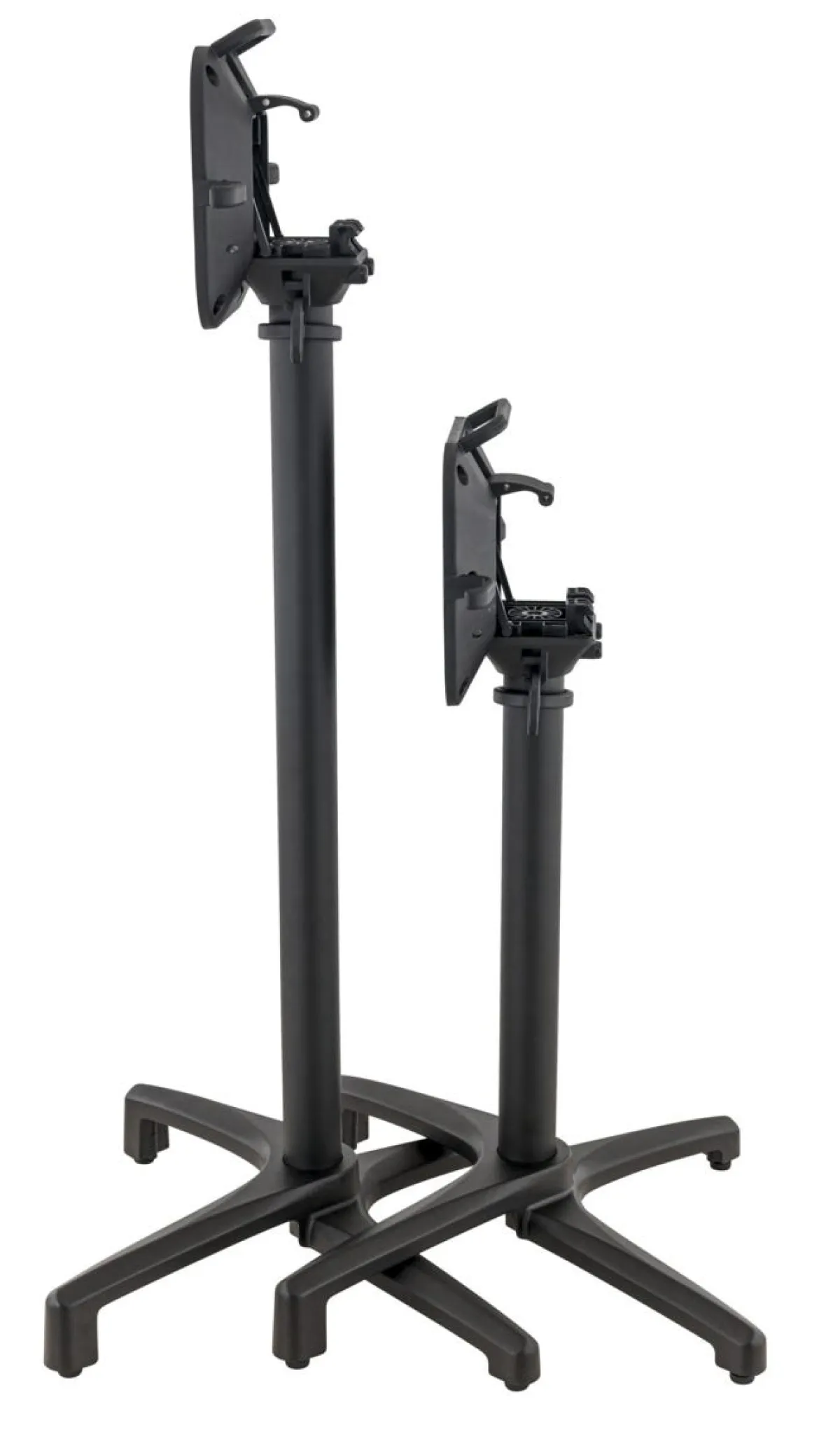 FLEXMOB Pied de table avec système pliant d'extérieur noir mat Kyoto