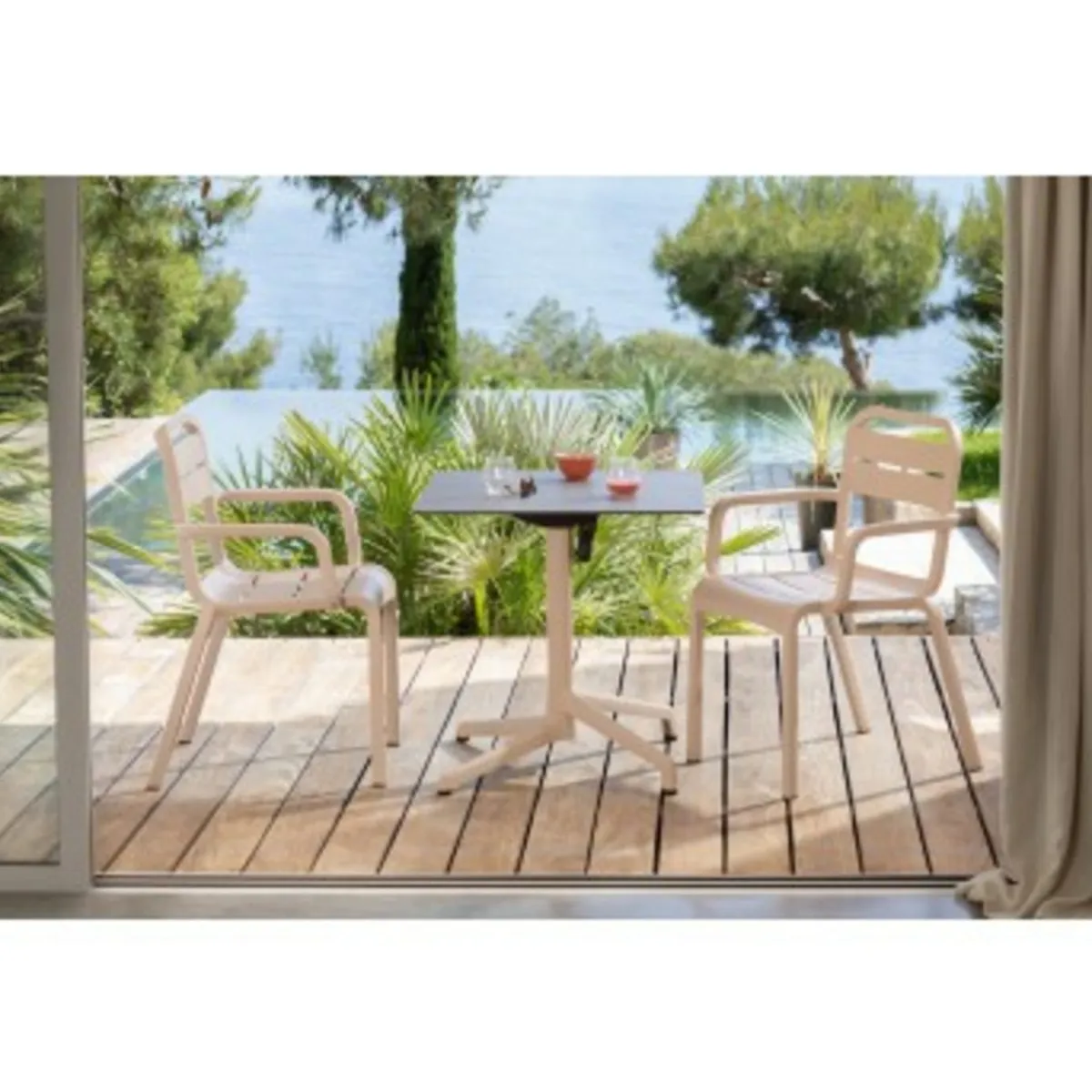 GROSFILLEX Pied de table de terrasse beige 73,5x58x58 cm Gx2.0 Discount