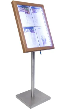 Pied pour porte-menu rectangulaire 40x40x125 cm Classique - SECURIT New