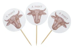 Piques à steak "à point" 6,5 cm (100 pièces) - EARTH ESSENTIALS Outlet