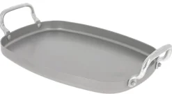 DE BUYER Plancha rectangulaire gris acier 38x26x2,5 cm Mineral B
