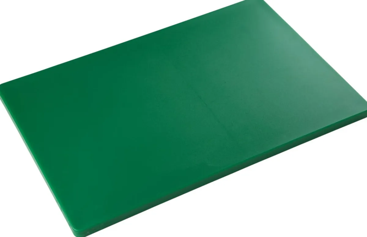 PRO.COOKER Planche à découper polyéthylène haute densité (pehd) vert 53x32,5x2 cm Sans rigole Réversible Sale