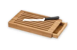Planche à pain avec récupérateur de miettes bambou 41,3x26,3x5,5 cm - DEGLON