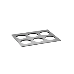 Plaque gn1/2 avec 6 trous ardoise noir 32,5x26,5x1 cm The Grid - APS Clearance