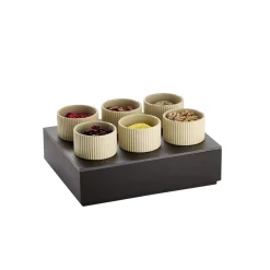 Plaque gn1/2 avec 6 trous ardoise noir 32,5x26,5x1 cm The Grid - APS Clearance