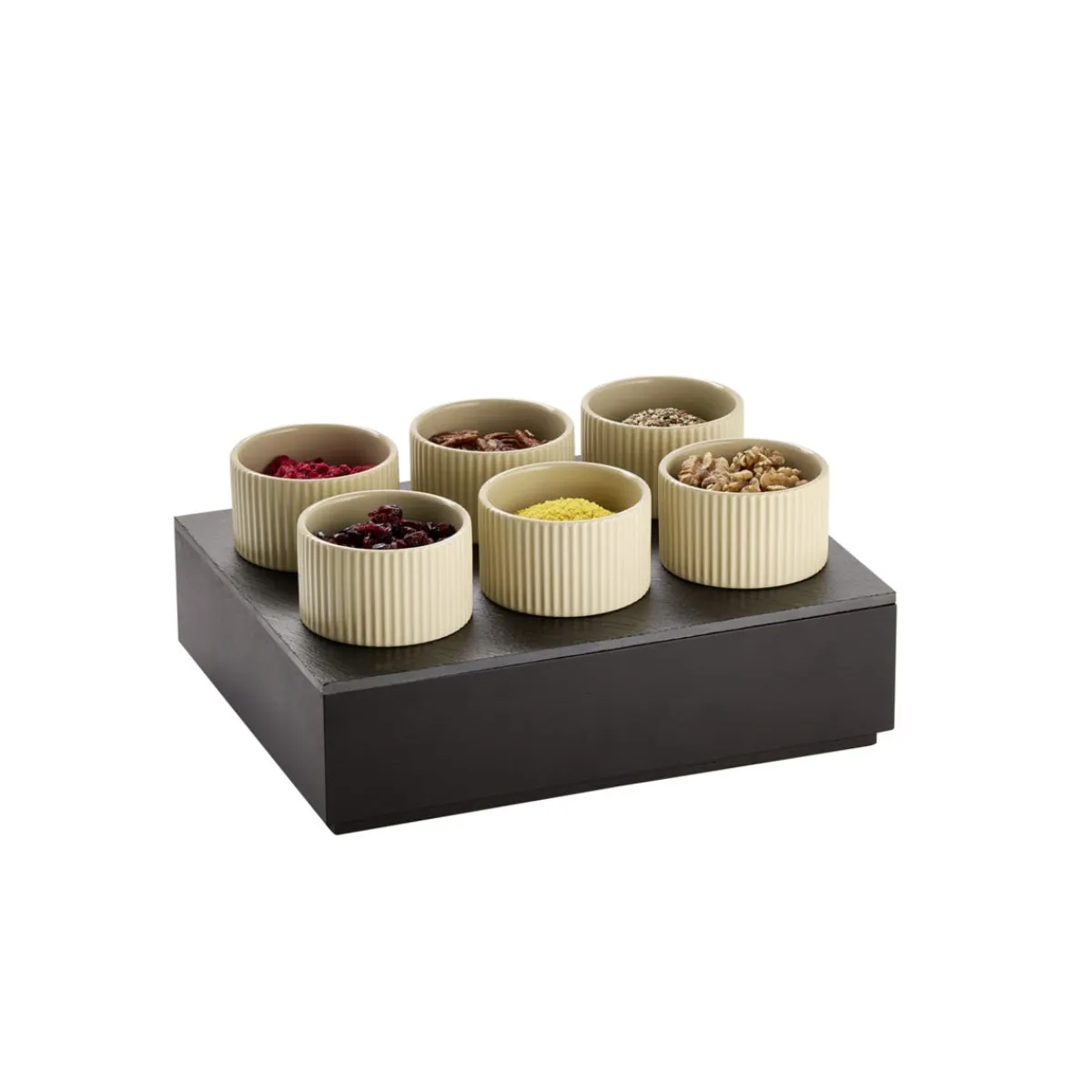 Plaque gn1/2 avec 6 trous ardoise noir 32,5x26,5x1 cm The Grid - APS Clearance