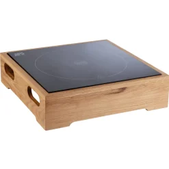APS Plaque induction avec base bois verre 39x39x10 cm Valo Outlet