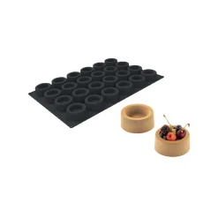 Plaque 24 savarins ronds silicone Pâtissier 60x40x3,5 cm - Aucune Clearance