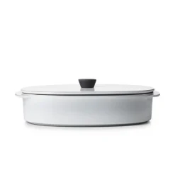 REVOL Plat avec couvercle ovale blanc porcelaine culinaire 19x13 cm Caractère