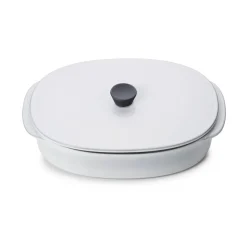 REVOL Plat avec couvercle ovale blanc porcelaine culinaire 19x13 cm  Caractère