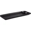 Plat avec 2 ramequins mélamine noir Ø 6 cm 41x15x2,5 cm Nero - APS Hot