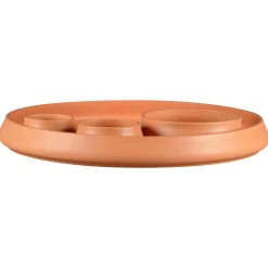Plat à bord droit rond baantna tero Décor Prima porcelaine Ø 33,4 cm Earth - RAK New