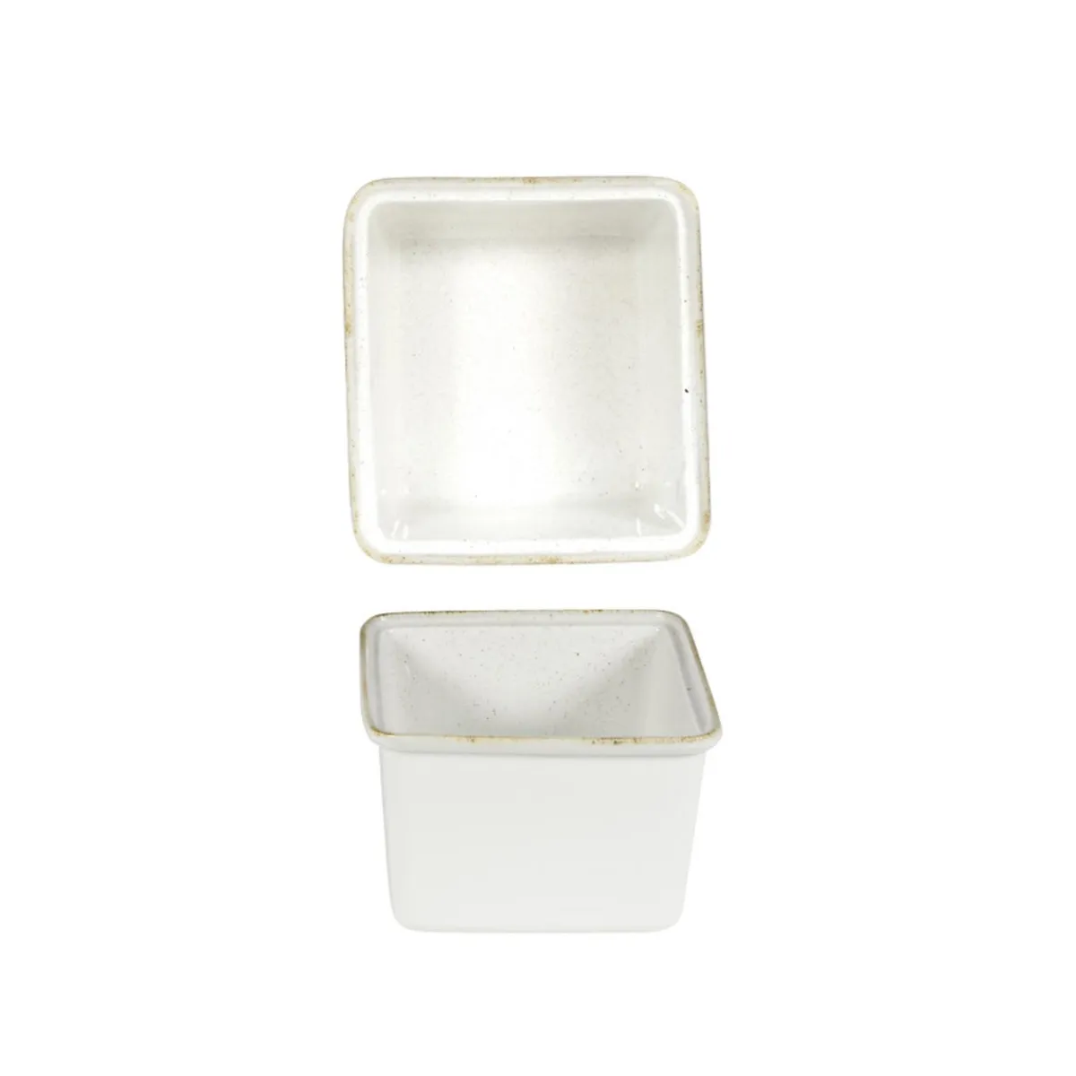 Plat buffet porcelaine vitrifiée barley white 19,4x18x11,5 cm 2 L Stonecast Hints - CHURCHILL Best